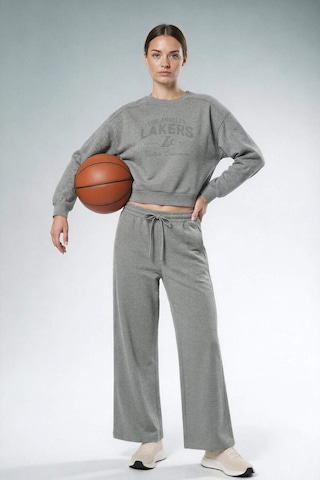 Defacto Nba Los Angeles Lakers Wide Leg Cepli Geniş Paça Standart Boy Eşofman Altı F8217ax25wngr362 Gri-gr362