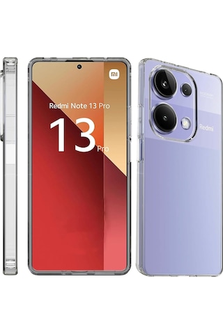 Xiaomi Redmi Note 13 Pro 4g Kılıf Kamera Korumalı Silikon Şeffaf Kapak