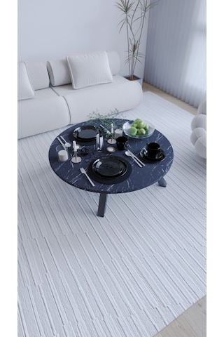 Mega Kozalak Yuvarlak Şık Katlanabilir Yer Sofrası Masa