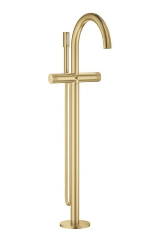 Grohe Atrio Private Collection 25229GN0 Sıva Üstü Grubu Tek Yerden Küvet Bataryası Fırçalı Altın