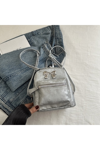 Lyon Kadın Sırt Çantası All-maç Seyahat Kadın Çantası - Gümüş Gümüş