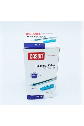 Cassa 8730 Slıde Tükenmez Kalem 07 Mavi (50 li Kutu)