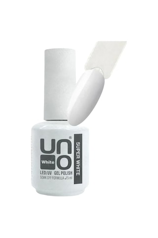 Uno Süper White Beyaz Kalıcı Oje 15 Ml Led/uv Uyumlu Jel Oje Soak Off