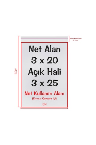 3x20+5 cm. (3*25) 100 Adet - Şeffaf Bantlı Yapışkanlı OPP Jelatin