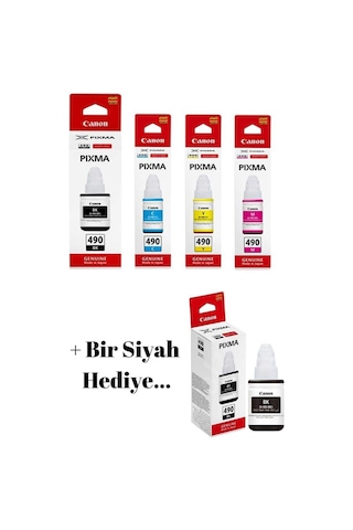 Canon Gı490 Pixma G1411 4 Renk Mürekkep Seti 1 Siyah Gı 490 168 Canon Gı 490 Canon Gı490 Pixma G1411 4 Renk Mürekkep Seti 1 Siyah Gı 490 168 Canon Gı 490
