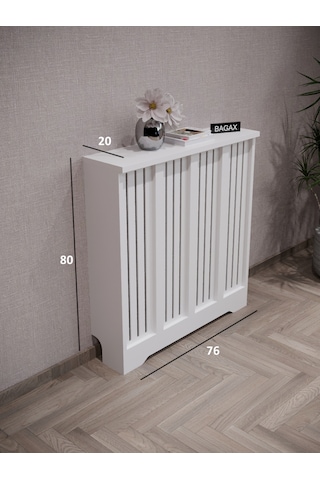 Petek Önü Kaplama Önü Kapatma Iç Ölçü 76 Cm Beyaz Izgara Desen Beyaz