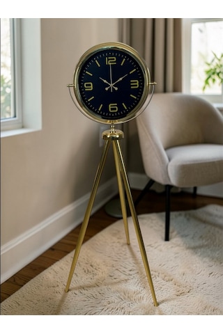 Büro Ev Ofis Hediyesi İçin Golden Elegance Tripod Ayaklı Saat Diğer