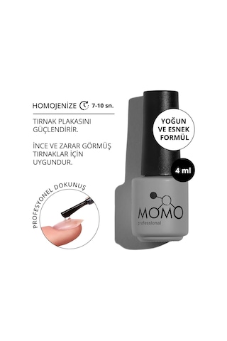 Momo Professional Kalıcı Oje İçin Rubber Base Coat 4 ML