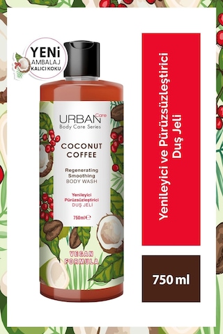 Urban Care Body Series Coconut Coffee Duş Jeli 750 Ml 3 Adet Hindistan Cevizi
