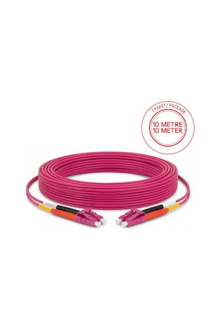 Alfafonet Lc/pc-lc/pc Multimode Om4 Dupleks 10 Metre Fiber Patch Cord