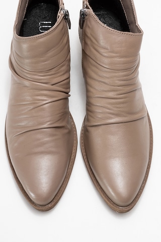 Rule Taş Hakiki Deri Kadın Kalın Topuklu Bot Taş Rengi Taş