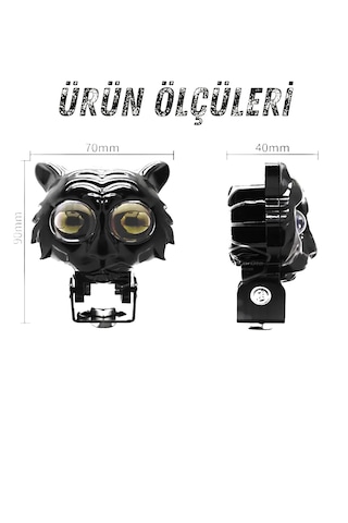 Point Kedi Göz Sis Farı Çift Renk Sarı-beyaz Araç Motosiklet Off Road Led Metal Çalışma Lambası