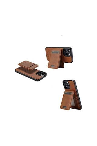 Teleplus Apple Uyumlu iPhone 12 Pro Kılıf Capella L3 Serisi Mıknatıslı Kartlıklı 2-1 Kapak