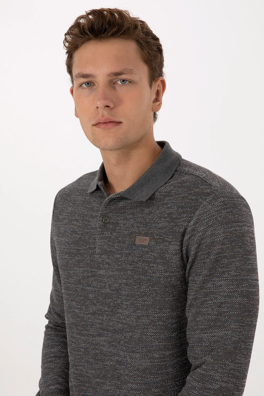 U.s. Polo Assn. Erkek Gri Melanj Sweatshirt 50307730-vr086 Gri Melanj