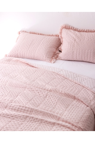 Madame Coco Medus Çift Kişilik Yatak Örtüsü - Pudra Pudra