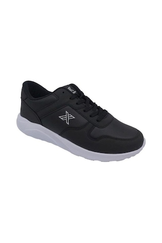 Luttoon 4039-24 Deri Anatomik Hafıza Taban Kadın Sneaker Siyah Beyaz Siyah