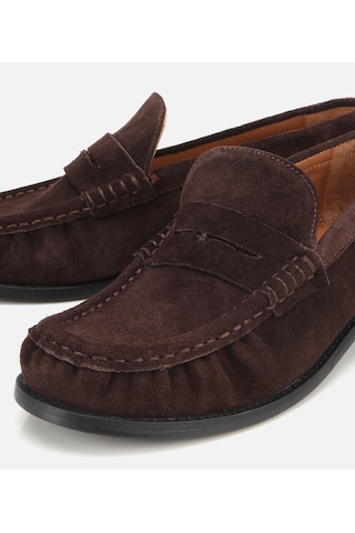 Hotiç Kadın Süet Deri Kahverengi Yumuşak Dokulu Klasik Loafer 01ayh311580a480 01ayh311580a480 Kahverengi
