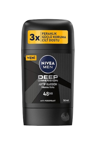 Nivea Men Deep Dimension Aktif Karbon Erkek Stick Deodorant 50 ML