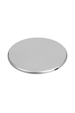 Honmex Alüminyum Alyuminyum Ufo 3d Yüzeyli 10w Hızlı Kablosuz Şarj Cihazı Gri+gümüş - Şarj Kablosu Ve Kullanım Kılavuzu Dahil