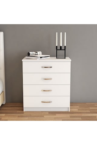 Şifonyer 4 Çekmeceli Beyaz - Sfy0101