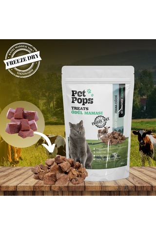 Petpops Freeze Dry Dana Ciğeri Kediler İçin Lezzet Devrimi 40 G