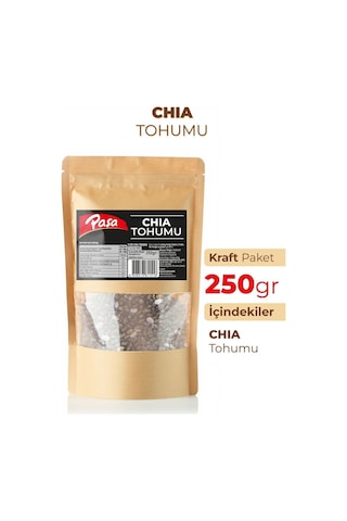 Chia Tohumu 250 Gr Yüksek Lifli Ve Omega-3 Kaynağı