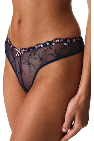 Penti Lacivert Broidery Brazilian Külot