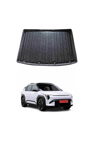 Kıa Ev3 2024+ Uyumlu Araca Özel Kauçuk Tpe Bagaj Havuzu Siyah Üst Kademe İçin