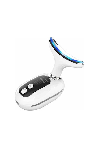 400mah 45 Derece 3 Modlu Isıtmalı Yüz - Boyun Kırışıklık - Sıkılaştırma Cihazı Beyaz