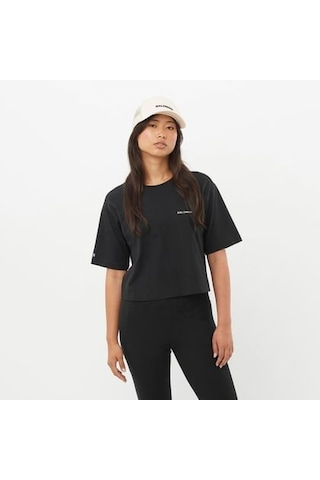 Salomon Logo Short Tee W Deep Black// Kdn T-shırt Lc2527800 Siyah