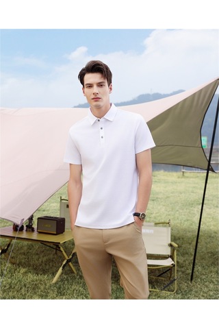 New Performance Premium Polo T-shirt %72,8 Pamuk %27,2 Polyester Beyaz