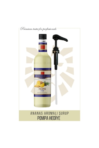 Kahve Şurubu Ananas Aromalı 70 CL + Pompa Sımonellı