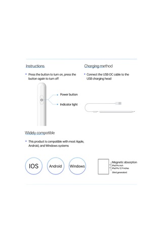 Singree Aktif Kapasitif Kalem Manyetik Yapışma Hassas Dokunmatik İos Android Telefon Tablet İpad Mini Pro Uyumlu