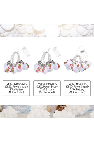Hfambition 1.5m 10 Led Noel Hediyesi Desenli Sürekli Aydınlatma Işık Zinciri - Noel Ve Özel Gün Dekorasyonu Pil Dahil Değil Diğer