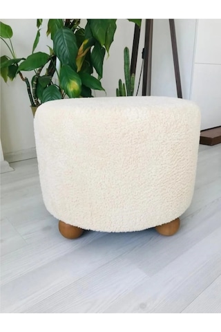 Puf El Yapımı Puf Kedi Yatağı Makyaj Masası Pufu Salon Pufu Oturma Odası Krem