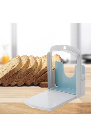 Homyl Ekmek Kesici Kesme Kılavuzu Sandviç Pişirme Aksesuarı Mavi