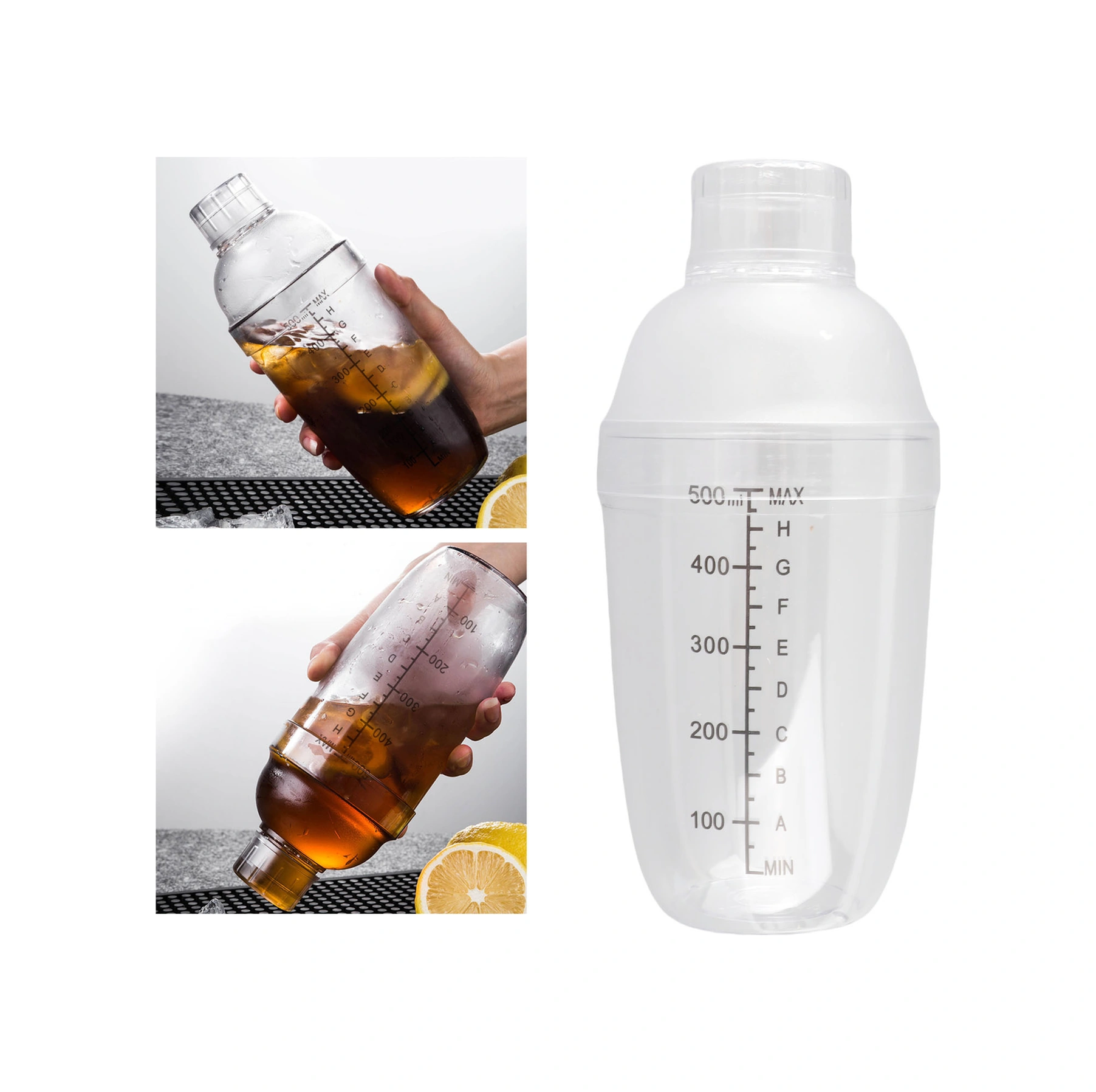 Kosona 1000ml Yiyecek Grubu Pc Reçine Şekeri, Aydınlatılmış Yuvarlak Dış Cephe, Net Ölçü, Ev Ve Profesyonel Kullanım, Bar Ve Kahve Dükkanları İçin Uygun