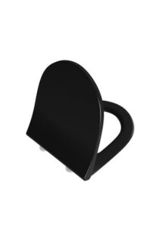 VitrA Sento Klozet Kapağı 130-070-009 Slim - Duroplast - Üstten Sıkmalı - Yavaş Kapanır - Metal Menteşeli - Siyah