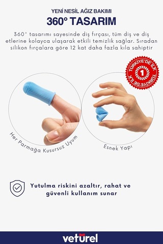 Kedi Akne Bakım Set Çene Aknesi Çene Yarası Siyah Nokta Silikon Yumuşak 360 Bpa'sız Parmak Fırç
