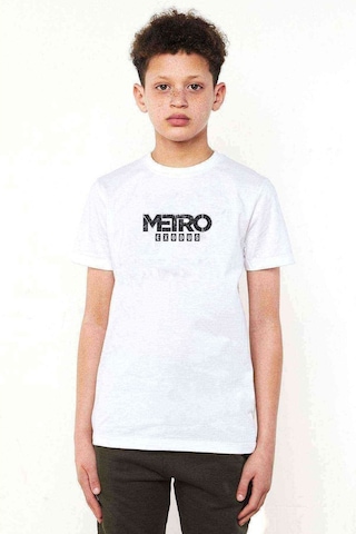 Metro Exodus Logo Baskılı Unisex Çocuk Beyaz Tshirt
