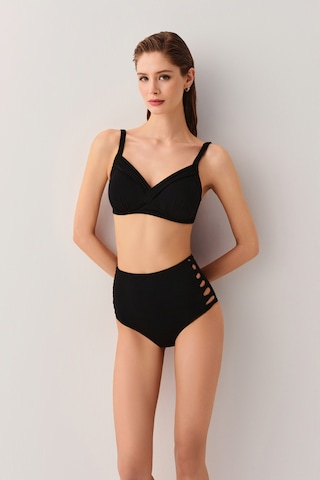 Suwen Yüksek Bel Bikini Alt Sbn26830012 Siyah