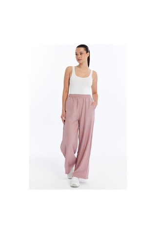 Genius Store Kadın Pantolon Keten Karışımlı Beli Lastikli Kırışmaz Kumaş Pantolon Keten-pantolon Çok Renkli