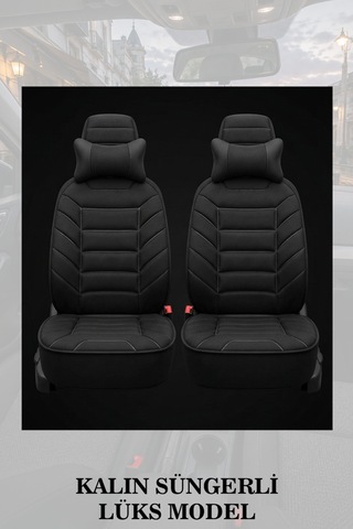 Citron Berlingo 2001 Uyumlu Lüks Siyah Renk Premium 2 Adet Minder Ve Yastık