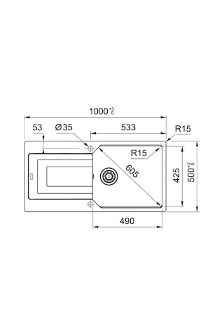 Franke Urban Ubg 611-100 Bıanco Granit Mutfak Eviyesi