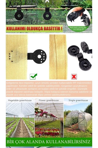 Gölgeleme Tülü Sabitleme Klipsi 10adet