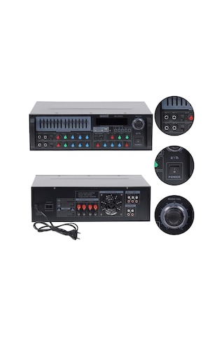Midex Mx-2300u 4 Kanal 2x300w Stereo Amfi 600w Power Mikser Bluetooth Usb