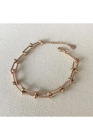 Tfny Rose Gold Çelik Bileklik Çok Renkli