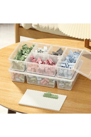 3 Adet Luna Kapaklı Çekmece İçi Düzenleyici Şeffaf