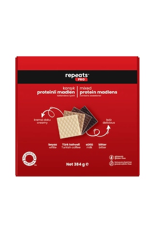 Pro Yüksek Proteinli Madlen Çikolata 385gr