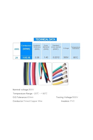 Çok Damarlı Montaj Kablosu 24awg Kahverengi 5m